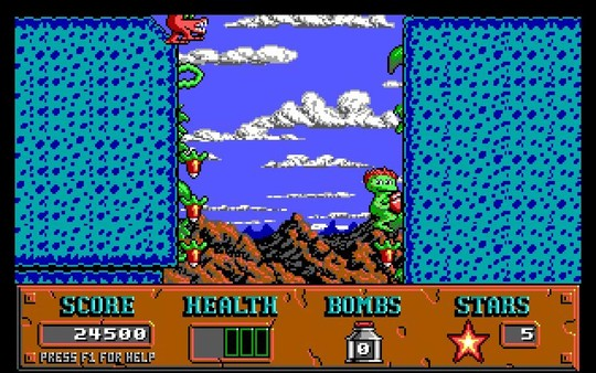 Cosmo sticking to a wall in the original game